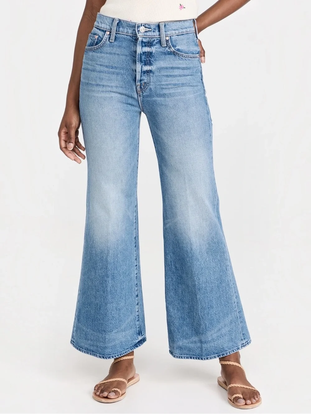 MOTHER Superior The Tomcat Roller Jeans Sz 29 Pretty Is As Pretty Does Wide Leg - Picture 16 of 16